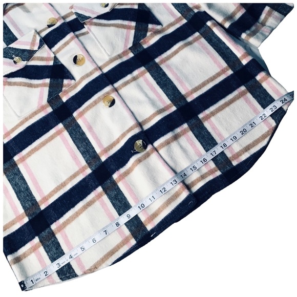 VIGOSS - Plaid Flannel Plus Size Shacket (Shirt + Jacket) Size 1 X NWOT - Picture 8 of 16
